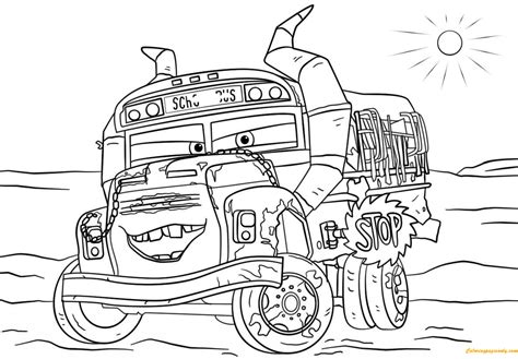 Cars coloring pages for kids. Miss Fritter From Cars 3 Disney Coloring Pages - Cartoons ...