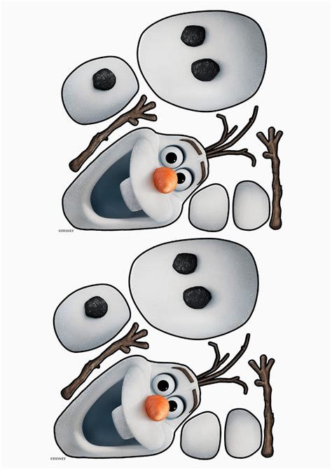 Oolaf The Snowman Face Printables Template Printable