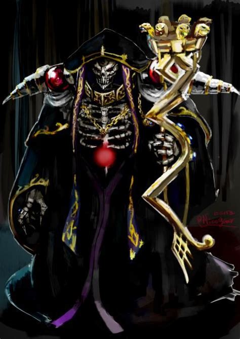 Overlord Momonga Sama Ainz Ooal Gown Fanart Evil Anime Anime