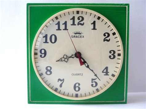 Vintage Green Kitchen Wall Clock