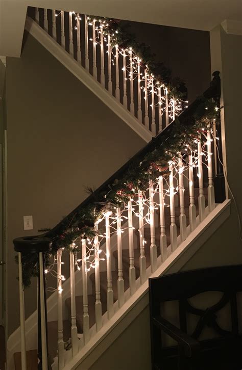 15 Top Photos Christmas Lights For Stair Banisters Spiral Staircase