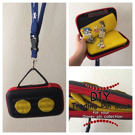 Diy Disney Trading Pin Book Made From A Pencil Case And Some Felt