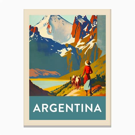 Argentina Vintage Travel Poster Canvas Print By Travel Poster