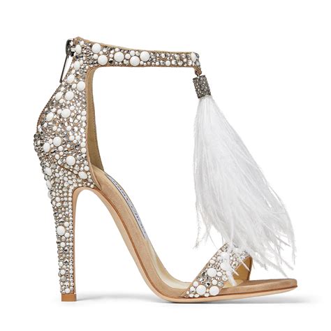 Jimmy Choo Viola 110 White Suede And Hot Fix Crystal Embellished