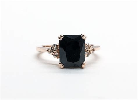 Black Onyx Ring December Birthstone Genuine Gemstone Etsy