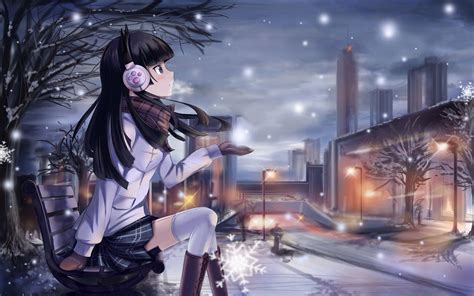 Winter Anime Girl Wallpapers Top Free Winter Anime Girl Backgrounds
