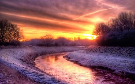 Download Winter Sunset Wallpapers