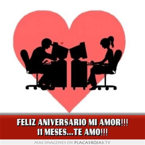 Feliz Aniversario Mi Amor 11 Meseste Amo Placas Rojas Tv