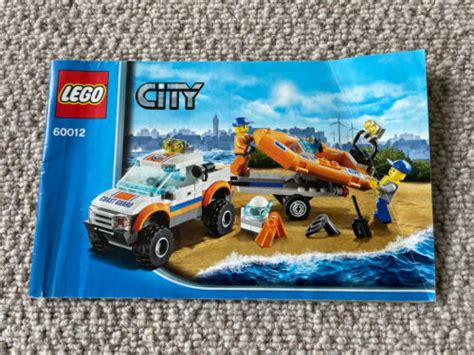 Lego 60012 Coast Guard 4x4 And Diving Boat Set Instructions Ebay