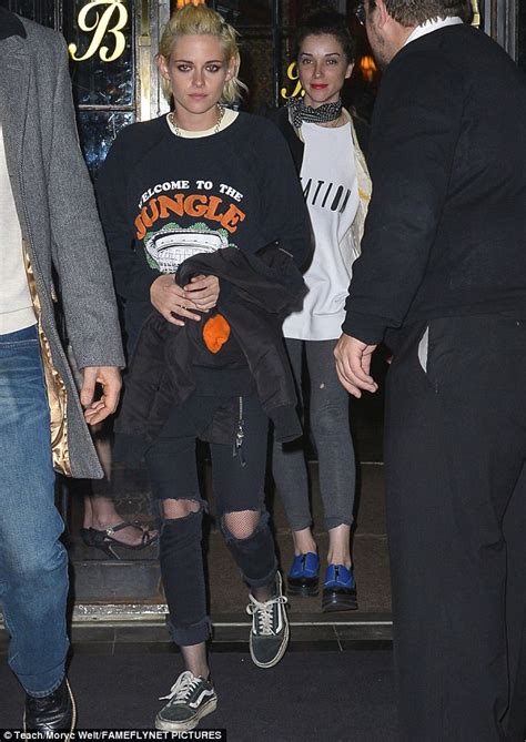 Kristen Stewart And Rumoured Girlfriend St Vincent Spotted Leaving The Bowery Hotel Daily Mail
