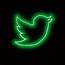 Neon Green Twitter Icon  Logo Ios App Design Iphone
