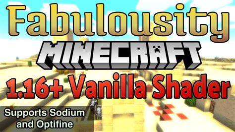 Fabulousity Minecraft Vanilla Shader Supports Fabulous Graphics