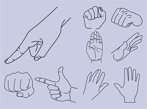 Hand Gestures Vector Art And Graphics