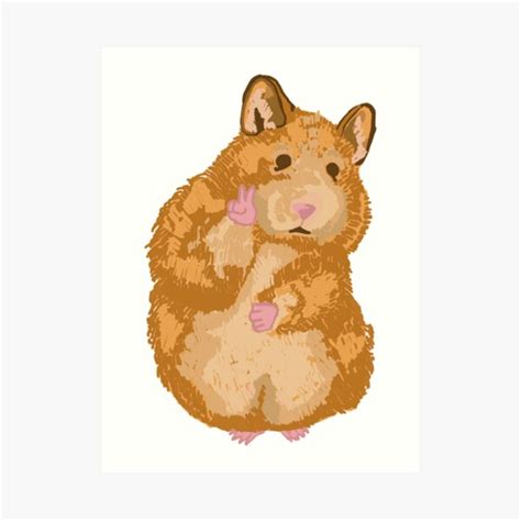 Peace Out Hamster Meme Art Print For Sale By Renilatour Redbubble