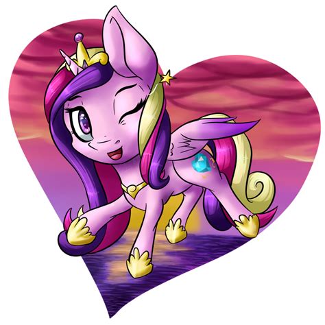 1217575 Safe Artistitresad Princess Cadance Chibi Cute Cutedance Female Heart One