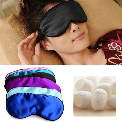 Women Men Girls Emulation Silk Sleep Eye Mask Padded Shade Cover Travel