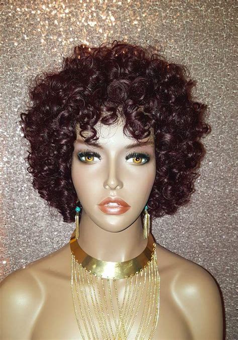 Deep Wave Short Bob Hairstyle Brazilian Remy 100 Human Hair With Bang Beauty Blessing Wigs