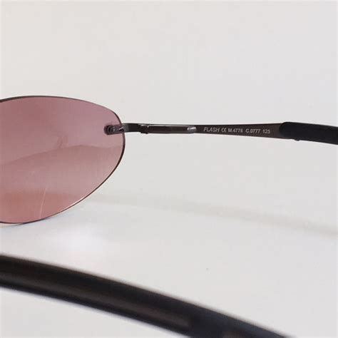 Flash Vintage Oval Rimless Sunglasses Mirrored Pink Lenses 90s Etsy