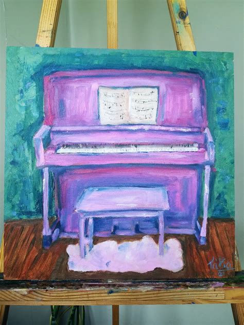 Piano Painting Still Life Oil Painting Original Small Painting Etsy