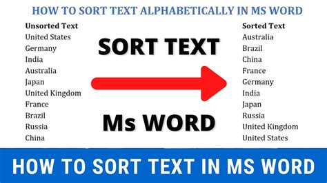 How To Put Text In Alphabetical Order On Microsoft Word Printable Templates