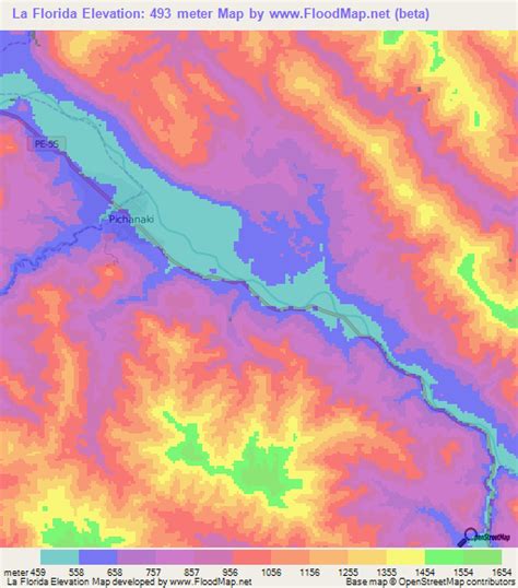 Elevation Of La Floridaperu Elevation Map Topography Contour