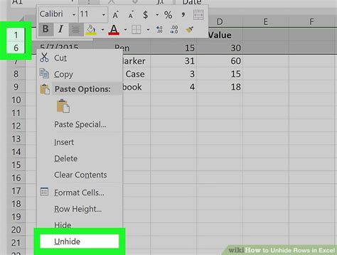 3 Ways To Unhide Rows In Excel Wikihow
