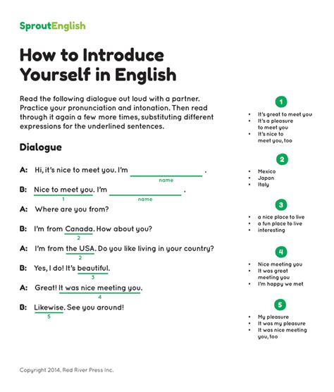 How To Introduce Yourself In English Sprout English How To