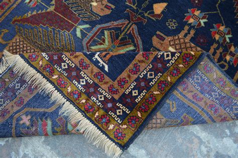 Rare Vintage Afghan Baluchi Tribal Handmade Wool Rug Decorative Rug