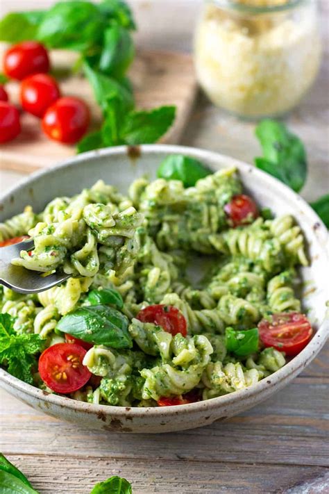 Vegan Pesto Pasta Vegan Pesto Pasta Pesto Pasta Recipes Vegetarian Pasta Recipes