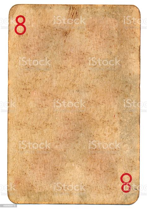 Old Playing Card Paper Background With Number 8 Stock Photo Download