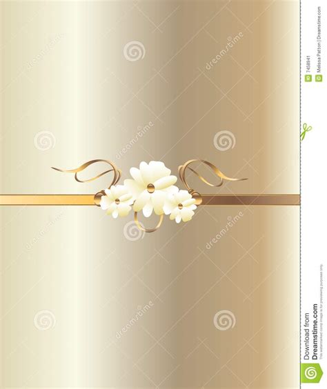 White Gold Flower Background Stock Image Image 7458941