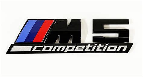 Gloss Black Bmw M5 Competition Rear Badges Ssdd Motorsport Ltd