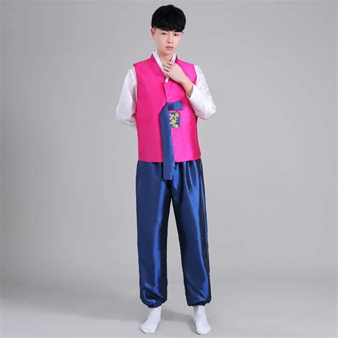 Korean Traditional Costume Hanbok For Men Ancient Hanbok Costume For Stage Cosplay Male Oriental