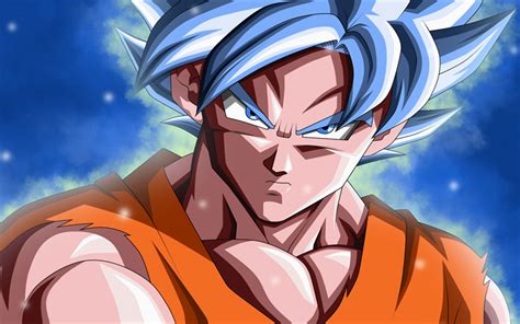 Download Wallpapers Blue Goku 4k Super Saiyan Blue Close Up Dbs