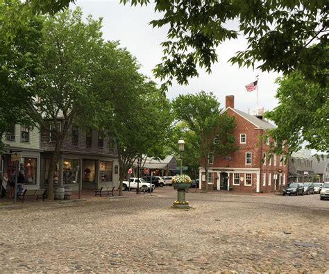 Historic Downtown Nantucket Cobblestone Streets Brick Walkways Brick