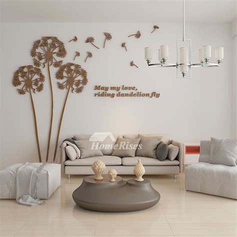 3d Wall Stickers Bedrooms Home Decor Kids Acrylic Dandelion