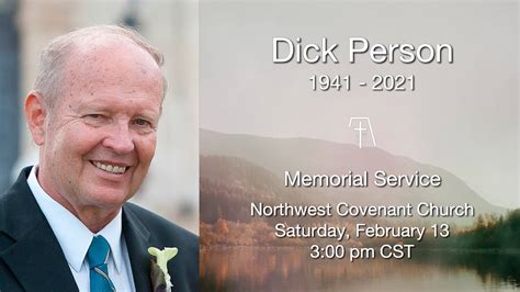 dick person memorial service 02 13 2021 youtube