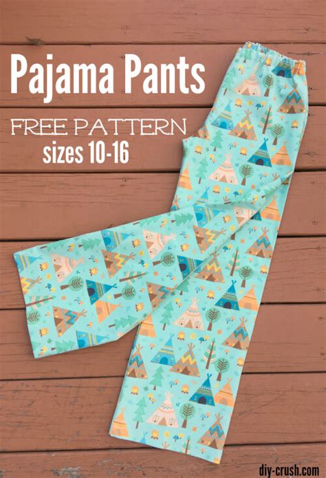 Free Pajama Pant Pattern Diy Crush