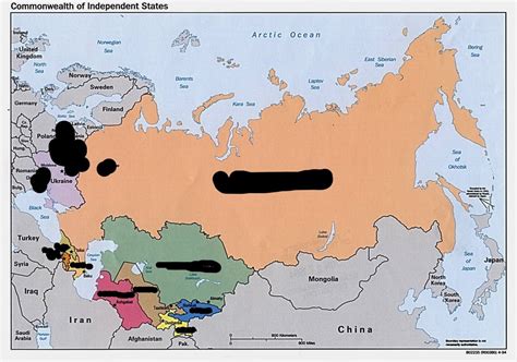 Russia And Eurasian Republics Map Diagram Quizlet