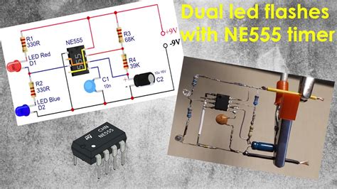 Top Elctronic Project With Ne555 Dual Led Flasher With Ne555 Timer