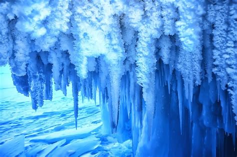 Premium Photo Ice Cave Winter Frozen Nature Background Landscape