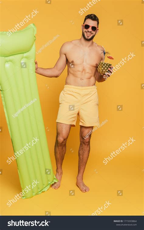 Full Length View Cheerful Muscular Man Stock Photo Shutterstock