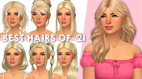 Best Hairs Of 2021 Sims 4 Custom Content Showcase Maxis Match Youtube