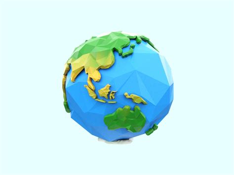 Low Poly Earth 3d Model Obj ~ Creative Market