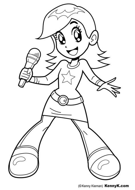 Coloring Page Singer Img 20086