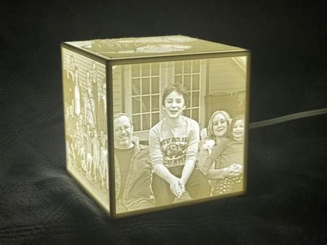 custom 4 photo light box 3d printed lithophane lamp etsy
