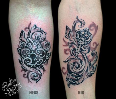 Get the key of the heart!; These Amazing Couple Tattoos Will Make You Want to Get Inked Up with Your Loved One - Wow Amazing