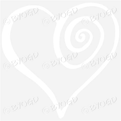 White Spiral Heart Sticker ⋆ Be Your Own Graphic Designer