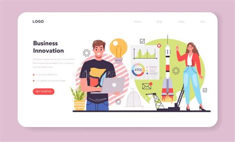 Innovation Web Banner Or Landing Page Idea Of Creative Business
