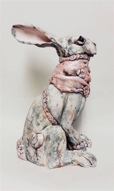Pin By Shelli Rossman On Rabbits Rabbit Sculpture Ceramic Art